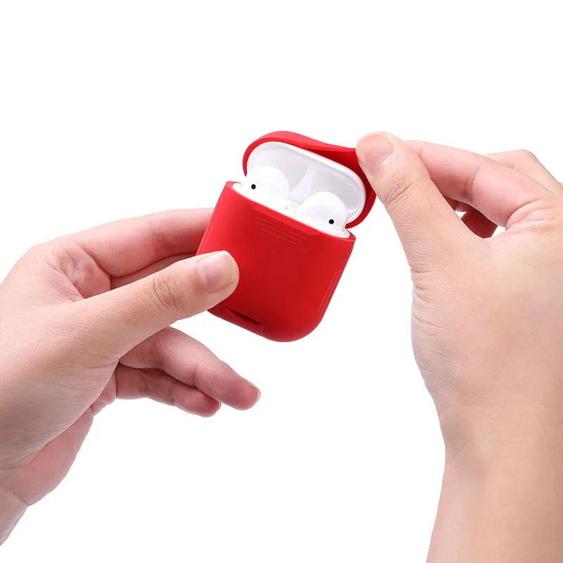 Мягкий силиконовый чехол для наушников Air Pods противоударный защитный чехол для наушников водонепроницаемый для Iphone 7 8 Гарнитура
