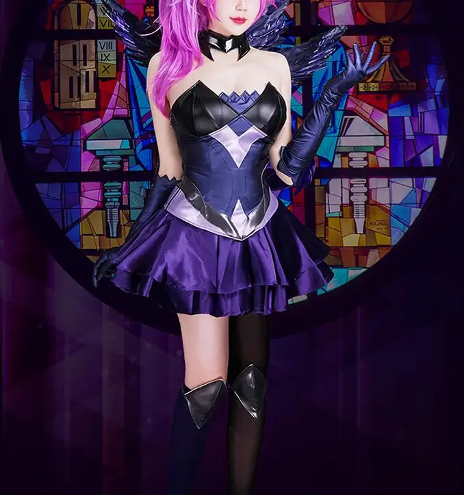 

Game LOL Cosplay Dark Lux cosplay costume dark element lux cosplay costume dress female Halloween suit