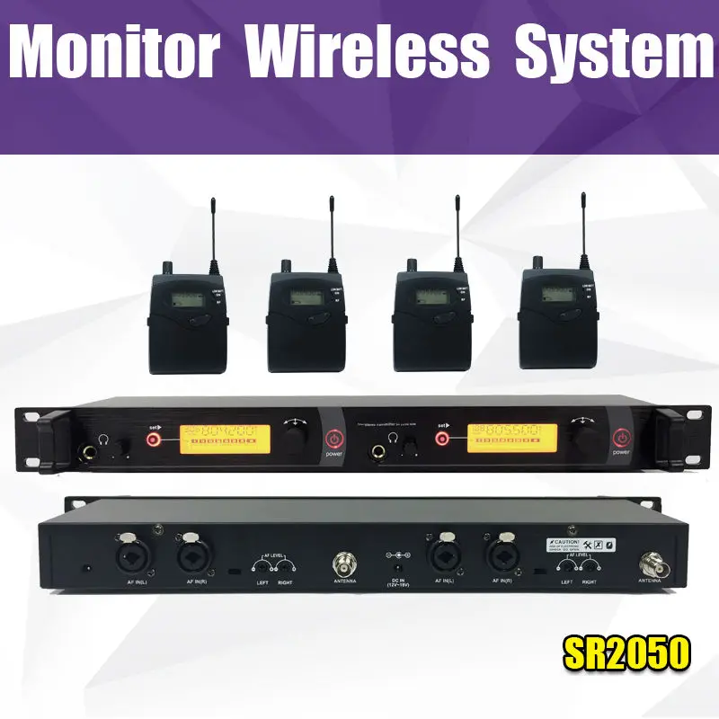 4 набора приемников + беспроводная система наблюдения за ушами профессиональный