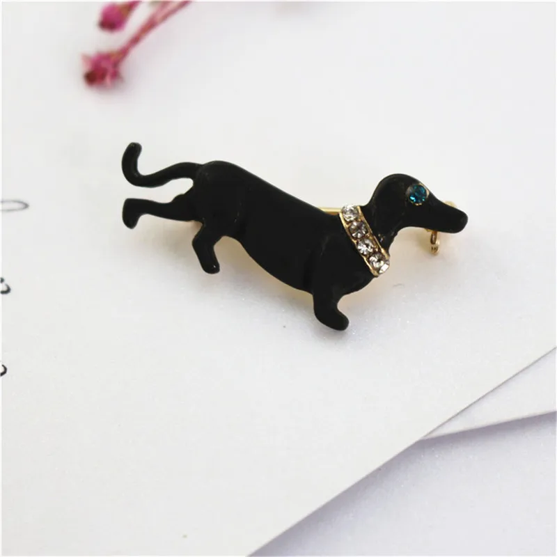 Брошь для пар в стиле ретро с милым эмалированным щенком 2018 лидер продаж шикарные
