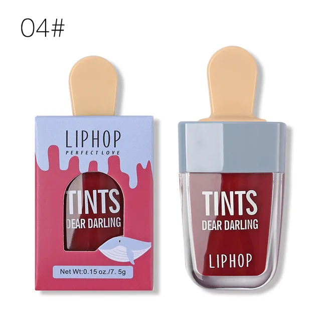 1Pcs LIPHOP Long-Lasting Lip Tint 5 Colors Liquid Lipstick Batom Rouge A Levres Labial Matte Lip Gloss Sexy Tattoo Cosmetic - Цвет: 04