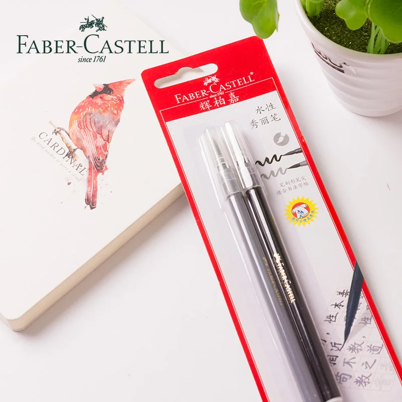 2 шт./лот Faber-Castell мягкая кисть каллиграфическая ручка эскиз Дизайн Ручная буква