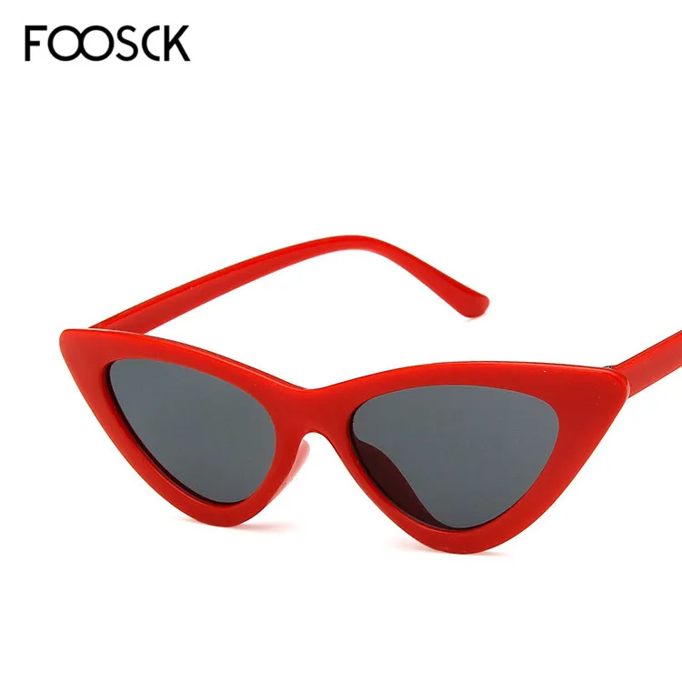 FOOSCK новые модные маленькие солнцезащитные очки кошачий глаз ретро круглые очки для мужчин Oculos De Sol Feminino Lunette Soleil