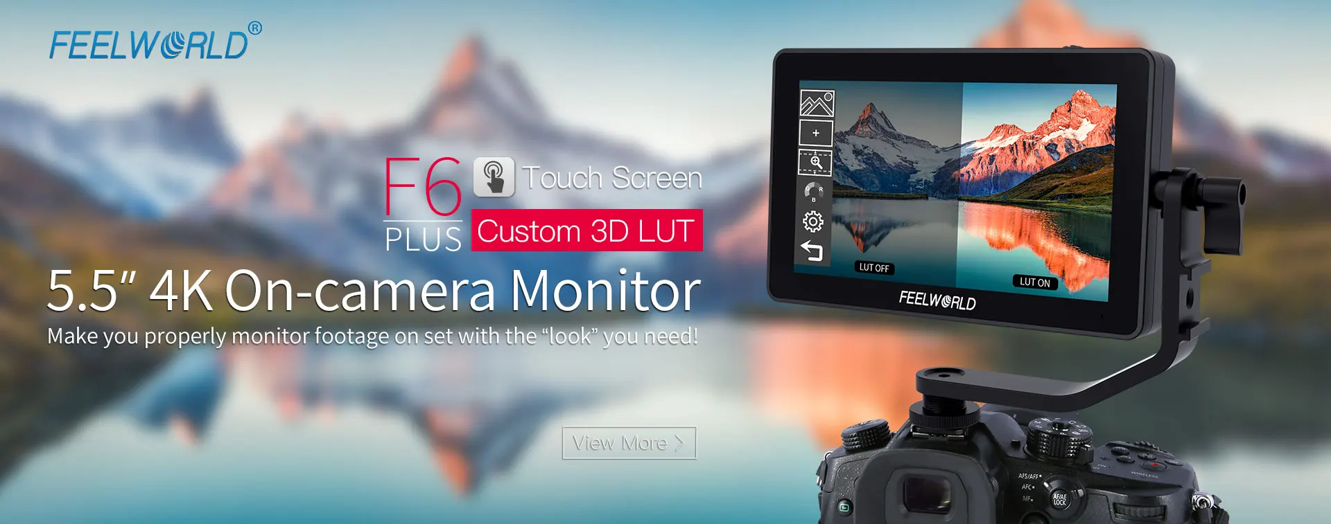 Feelworld F6 PLUS сенсорный экран монитор из алюминиевого сплава F5.5 дюймов 3D Lut 4K на камеру DSLR камера на контроль Кардана