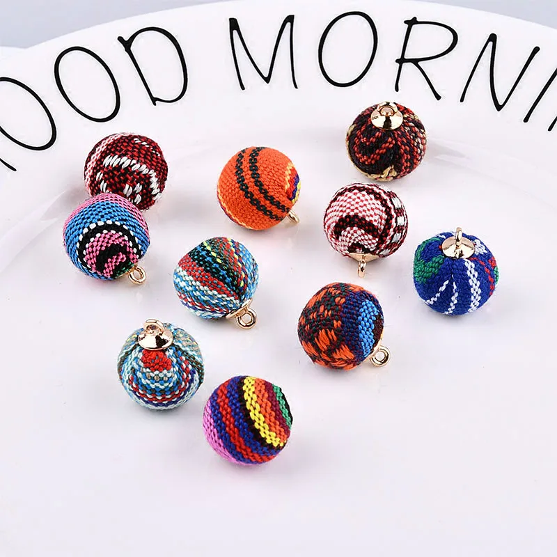 Серьги Подвески ручной работы из цветной льняной ткани|Ювелирная фурнитура и