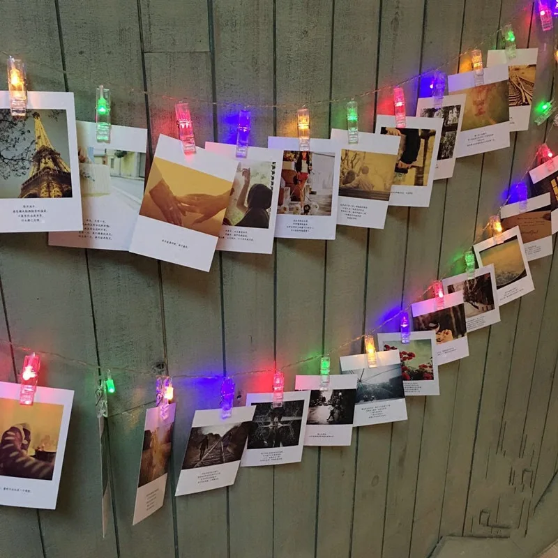 Гирлянда DIY Led фото клип Огни фестиваль Рождество Свадьба Праздник дом украшение