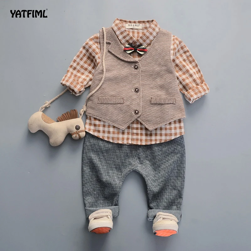 YATFIML/модные детские блейзеры для маленьких мальчиков; костюм для мальчиков на свадьбу, выпускной, торжественное платье в клетку; свадебные костюмы для мальчиков; подарок на день рождения