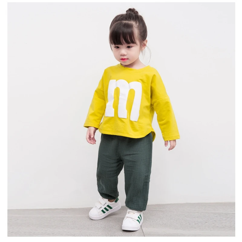 Детские штаны для малышей хлопковые льняные винтажные леггинсы девочек детские