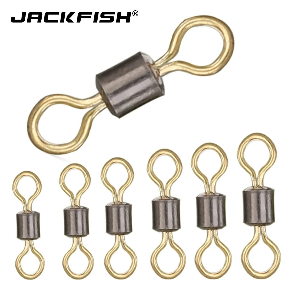 JACKFISH рыболовный соединитель медный Поворотный шарнир 50 шт./лот цветной 8 слов