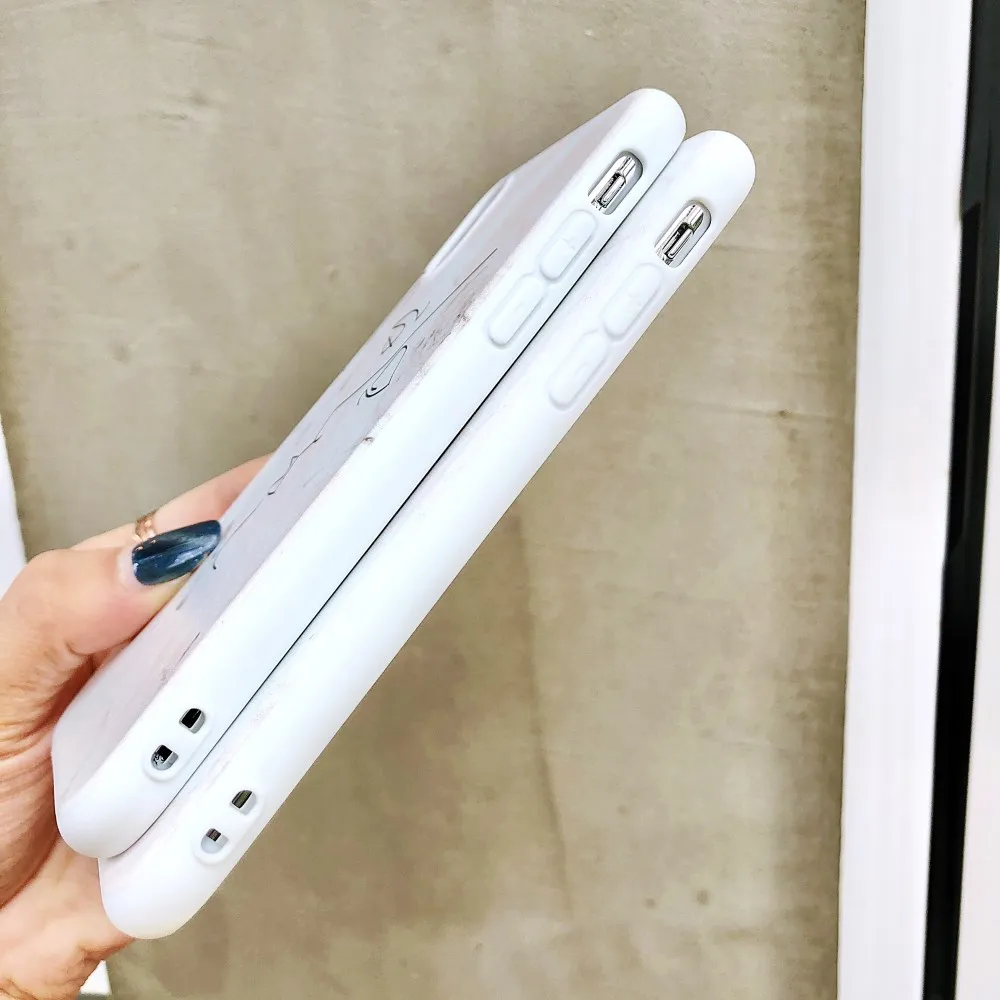 Чехол для iphone 6 7 Plus мультфильм комикс девушка шаблон печати гибкий мягкий