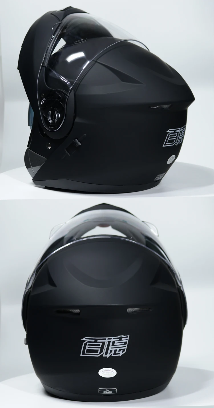 Безопасный откидной мотоциклетный шлем Capacete De Moto с внутренним солнцезащитным козырьком черный мотоциклетный гоночный внедорожный шлем мото шлем