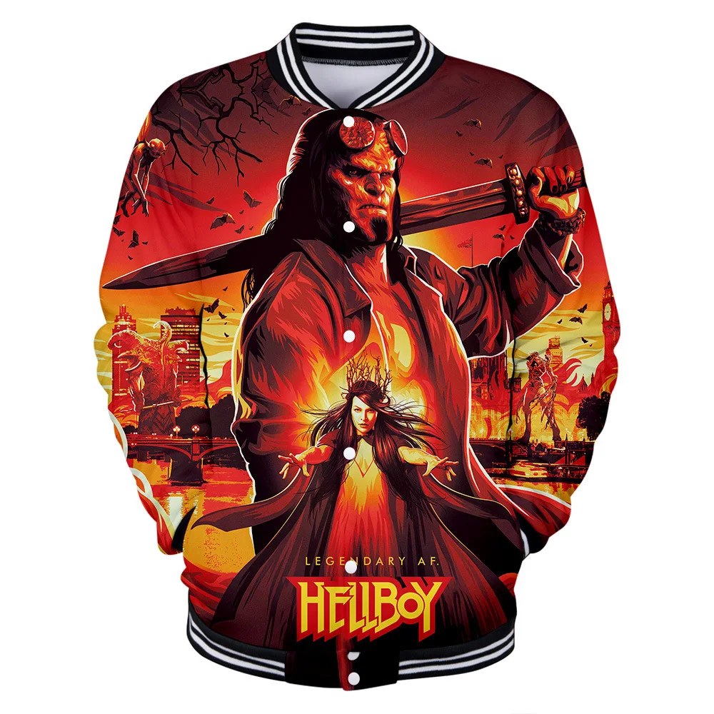 3D Hellboy фильм комикс Толстовка для женщин мужчин супер герой бейсбольные куртки
