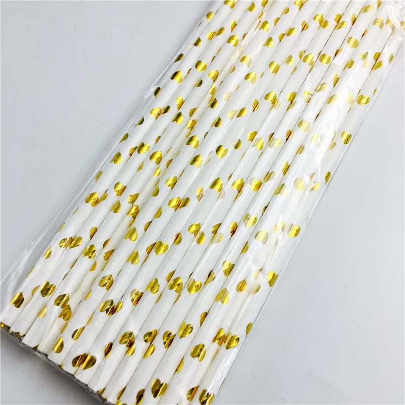 Бумажные соломинки в форме сердца 25 шт./лот | Дом и сад