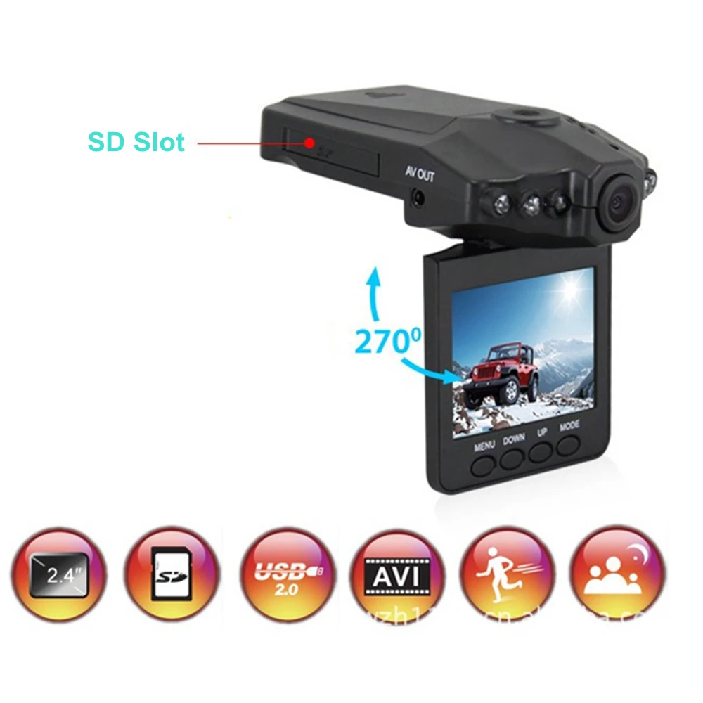 Hot sell 2.5&quot Car LED Full HD IR DVR Digital Video Camera Camcorder LCD 720P Degree | Автомобили и мотоциклы