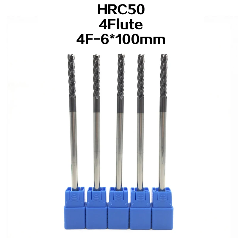 5 шт. 4F-D6 * 100л HRC50 карбидный токарный станок Режущий инструмент cnc Плоская Концевая