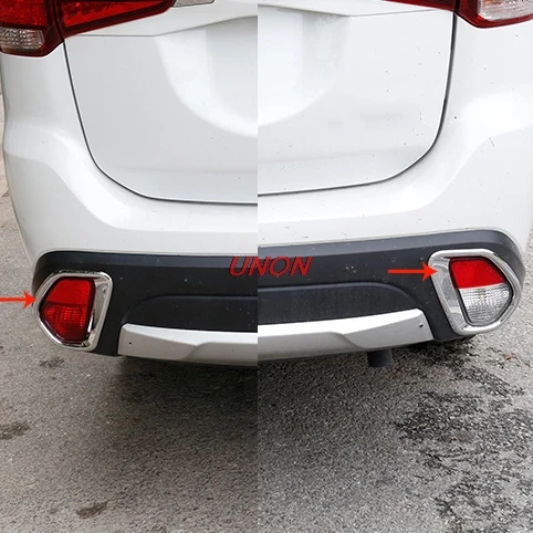 Накладки на передние и задние противотуманные фары Unon для Mitsubishi Outlander 2016 2017
