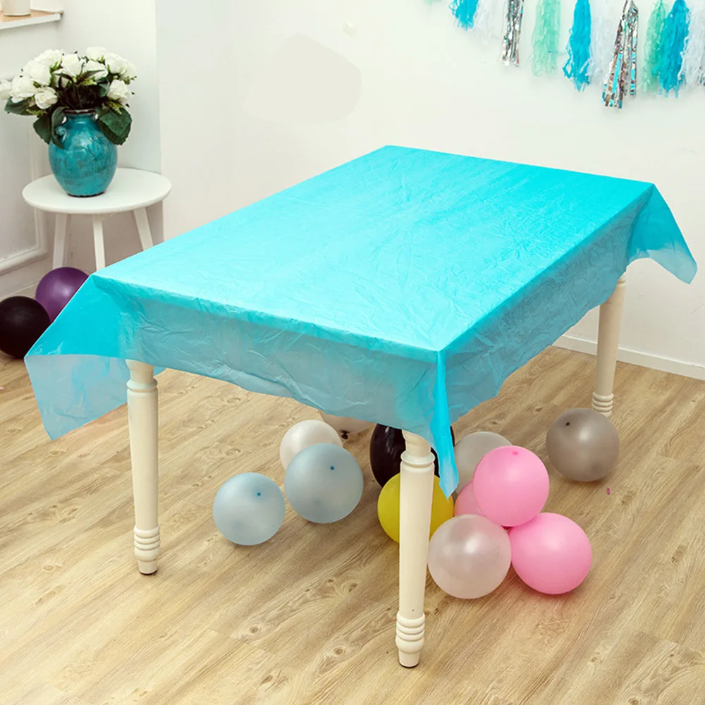137x183 см DIY одноцветная одноразовая скатерть для детей с днем рождения вечеринки