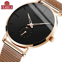 olmeca mens watches luxury brand business relogio masculino 3atm waterproof wrist watch alloy band clock drop shipping