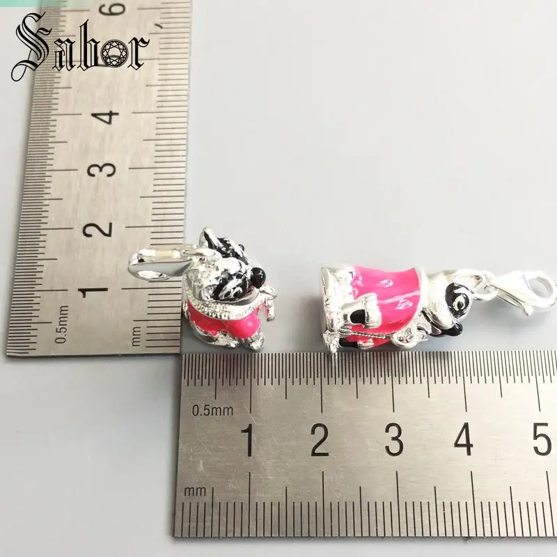 Подвеска в виде французского бульдога серебряного цвета для женщин и мужчин