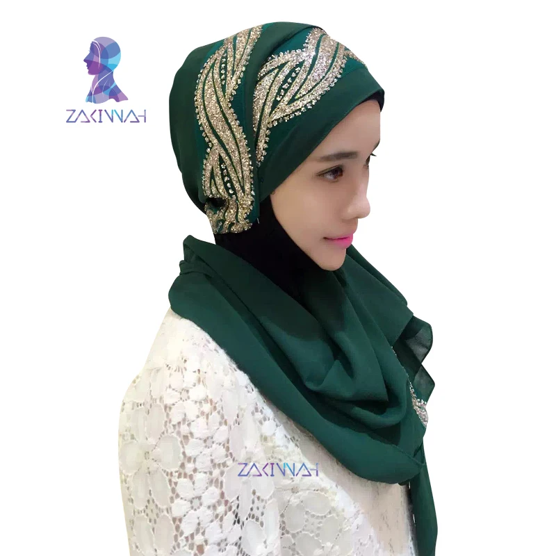 Темный жемчужный шифоновый тканевый шарф с пряжкой для женщин хит продаж