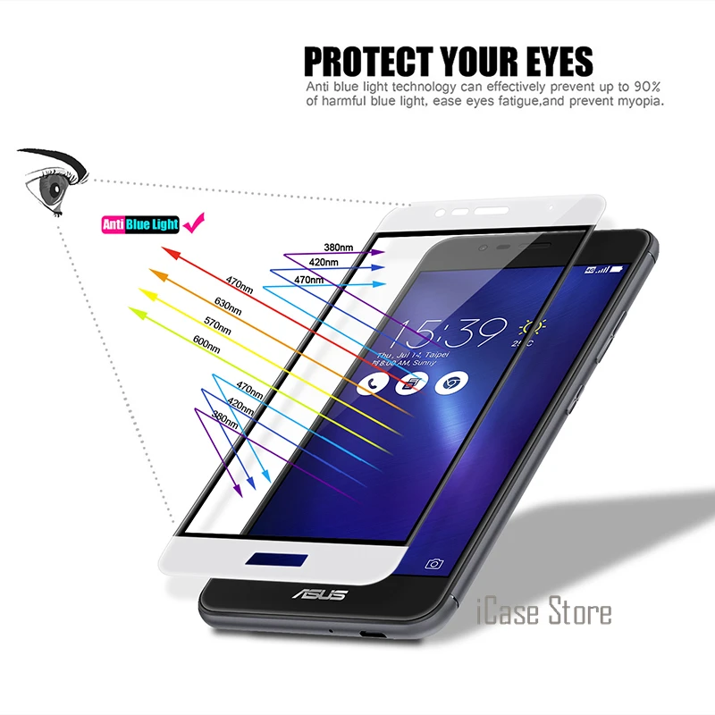 Полноцветная защитная пленка из закаленного стекла для asus Zenfone 3 Max ZC520TL ZE520KL Zoom