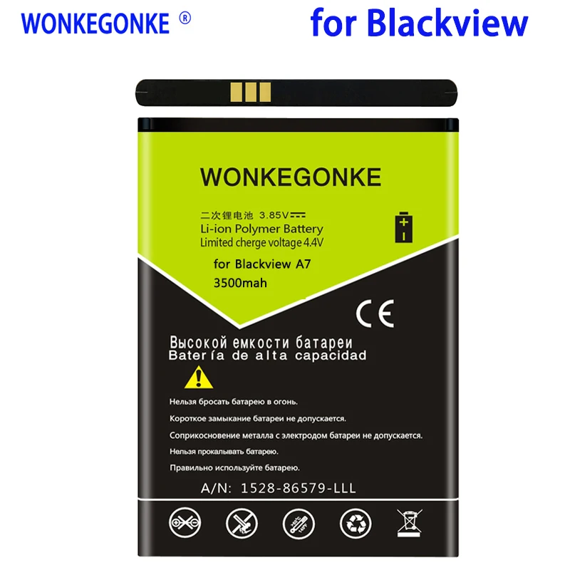 

Аккумулятор WONKEGONKE 3500 мАч для Blackview A7 pro A7 с номером отслеживания