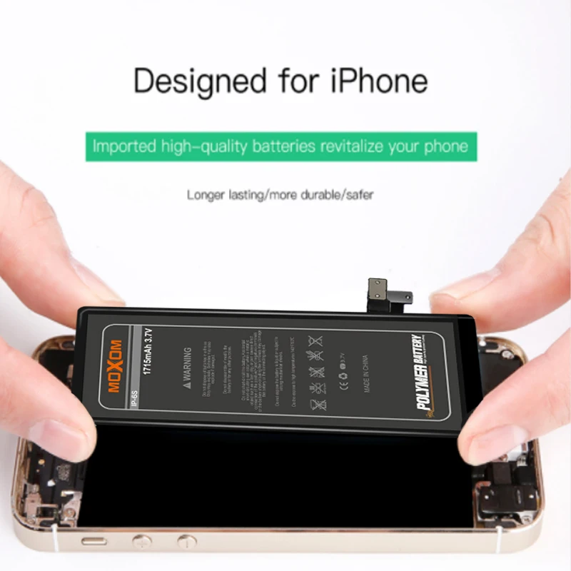 Аккумулятор MOXOM для iPhone 6S 1715 мАч высокоемкая сменная батарея телефона литий
