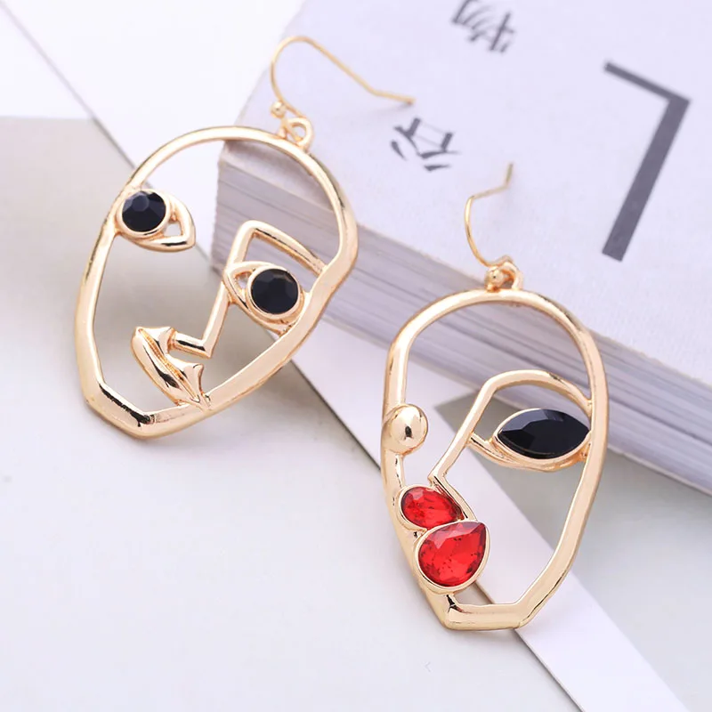 Эксклюзивный дизайн полые висячие серьги для девочек золотого цвета уникальные