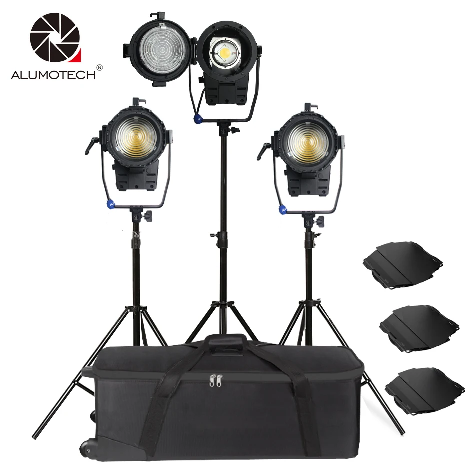 Светодиодный прожектор lumotech Fresnel 100WX3 + стандарт X3 чехол комплект для камеры
