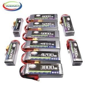 14,8 V RC LiPo батарея 4S 2600 3000 3500 4000 4500 5000 6000 16000mAh 30C 40C60C 4S для RC вертолета самолета беспилотного автомобиля