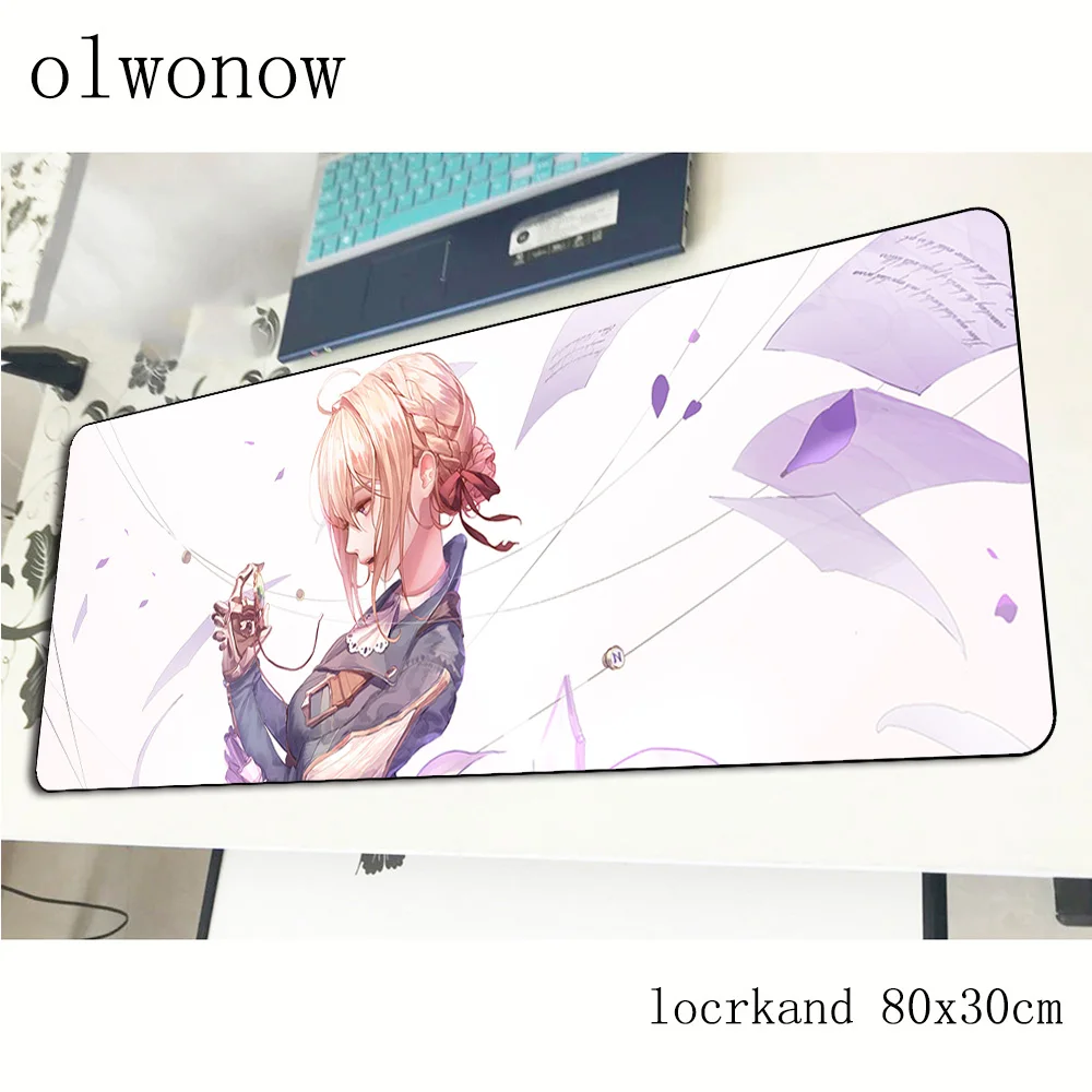 Violet evergarden коврик для мыши для геймера, цветной игровой коврик для мыши 800x300x3 мм, рождественский подарок, ноутбук, эргономичный коврик для мыши