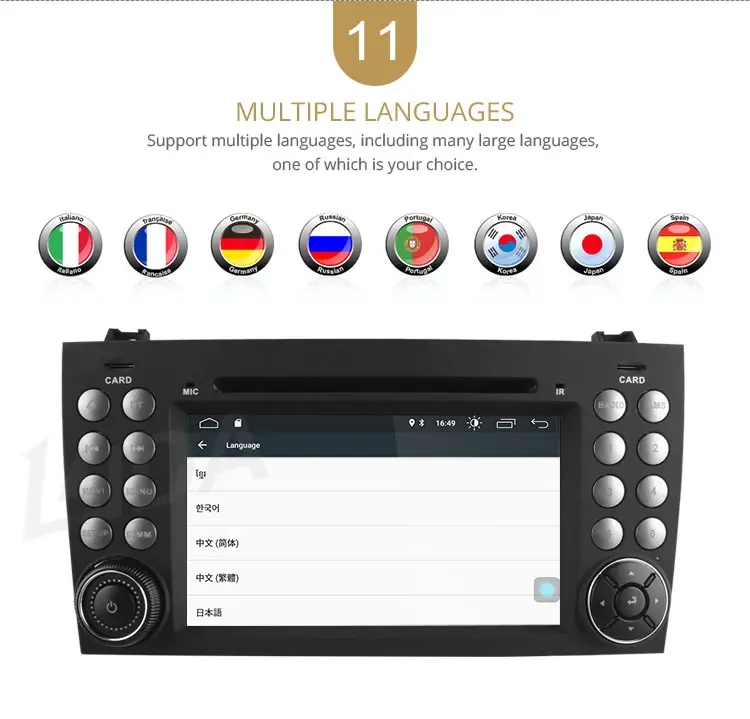 LJDA 2 Din Android 10,0 dvd-плеер автомобиля для Mercedes Benz W171 2008-2011 SLK КЛАСС R171 SLK200 SLK230 SLK280 Мультимедиа gps радио