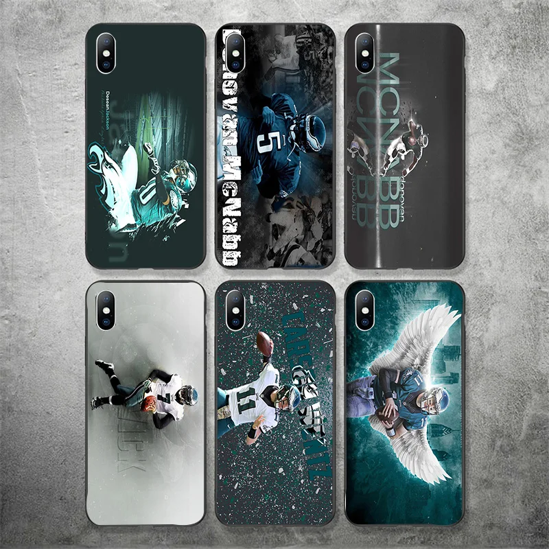 Yinuoda чехол для телефона Philadelphia Eagles NFL Carson Wentz iPhone DIY рисунок мягкий TPU X XR XS MAX 7 8 plus 6 S