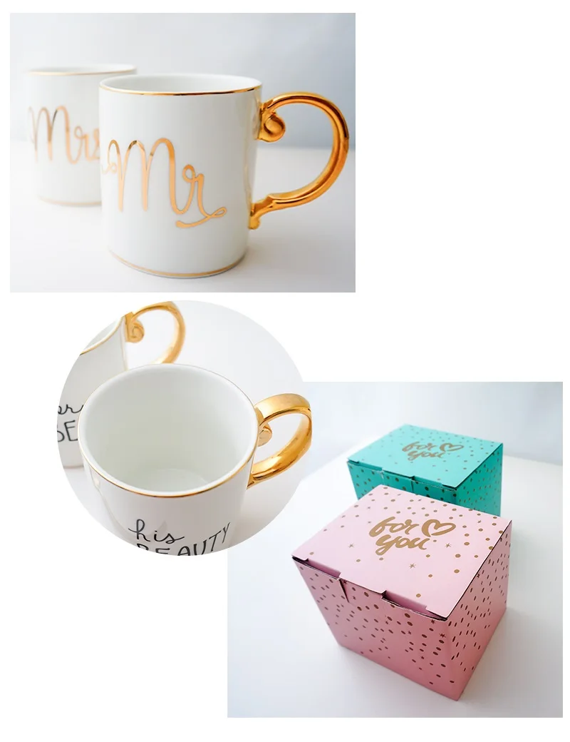 Oussirro натуральный мрамор фарфоровая кружка для кофе Mr and Mrs кружка для чая молока креативный Подарок на годовщину свадьбы