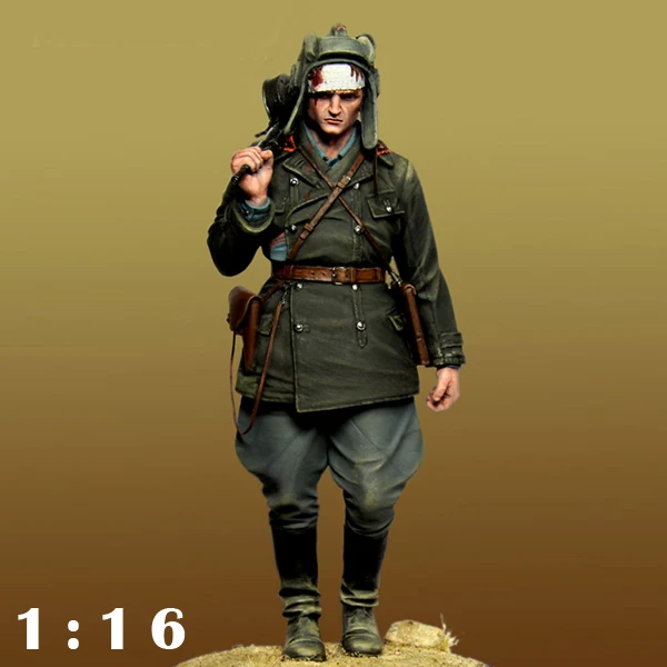 1/16 полимерные фигурки солдат ww2 советских танковых солдат неокрашенный и в разобранном виде комплект 117 г