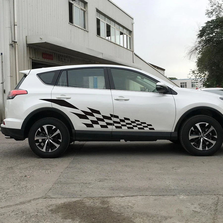 Автомобильные наклейки 2 шт. крутая гоночная боковая дверная сетка графические
