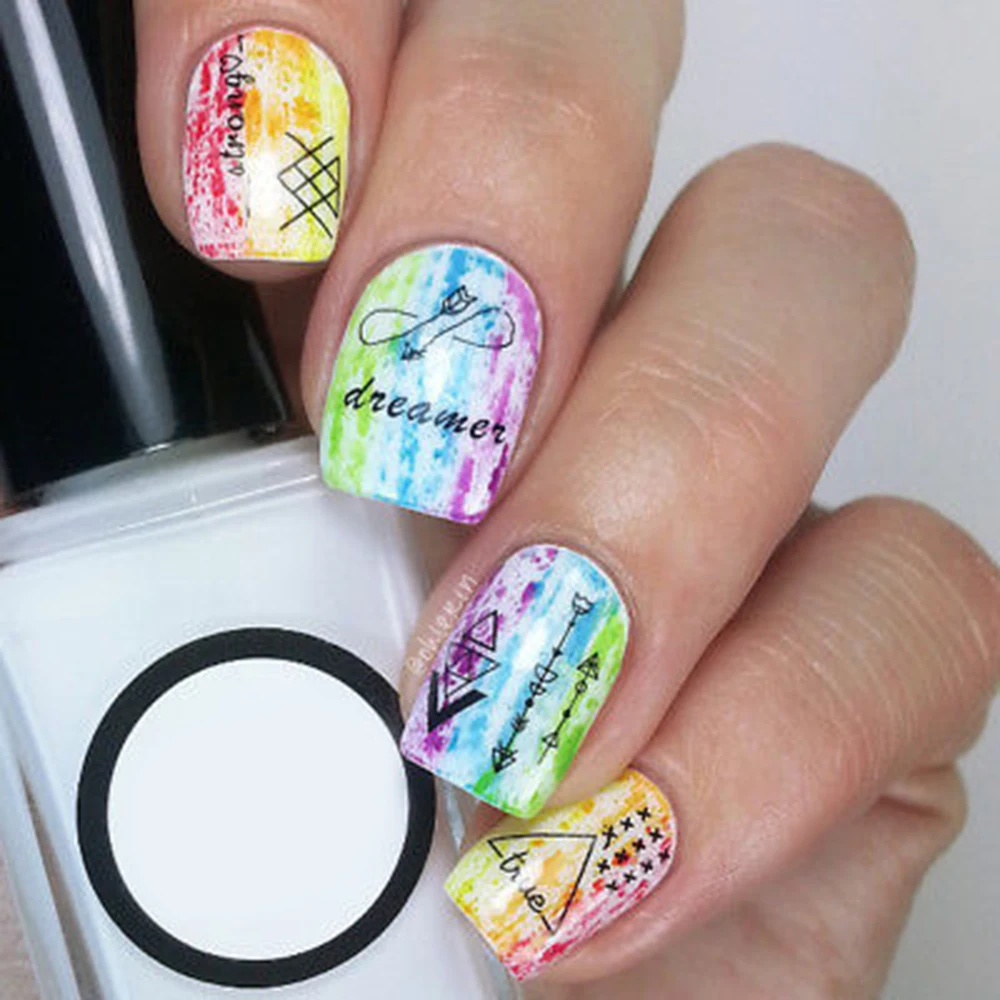 Переводные наклейки для ногтей 2 листов переводные дизайн с буквами сделай сам |