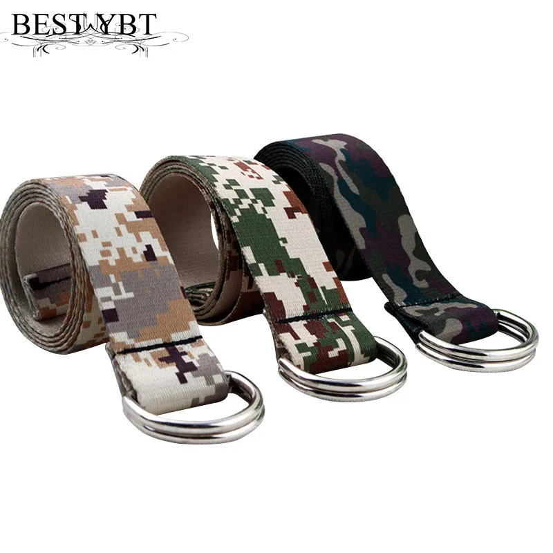 Ремень YBT унисекс регулируемый Повседневный модный брезентовый ремень с двойной