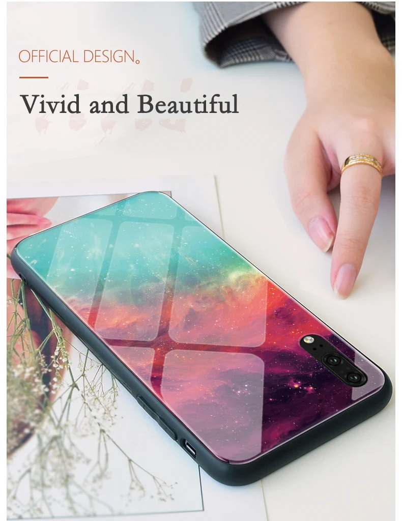 Красочный чехол из закаленного стекла для телефона для huawei P30 P10 P20 Lite Коврики 10 20 Pro Nova 2 2i 3 3i Honor 10 8 9 Lite 8X 7C чехол Coque