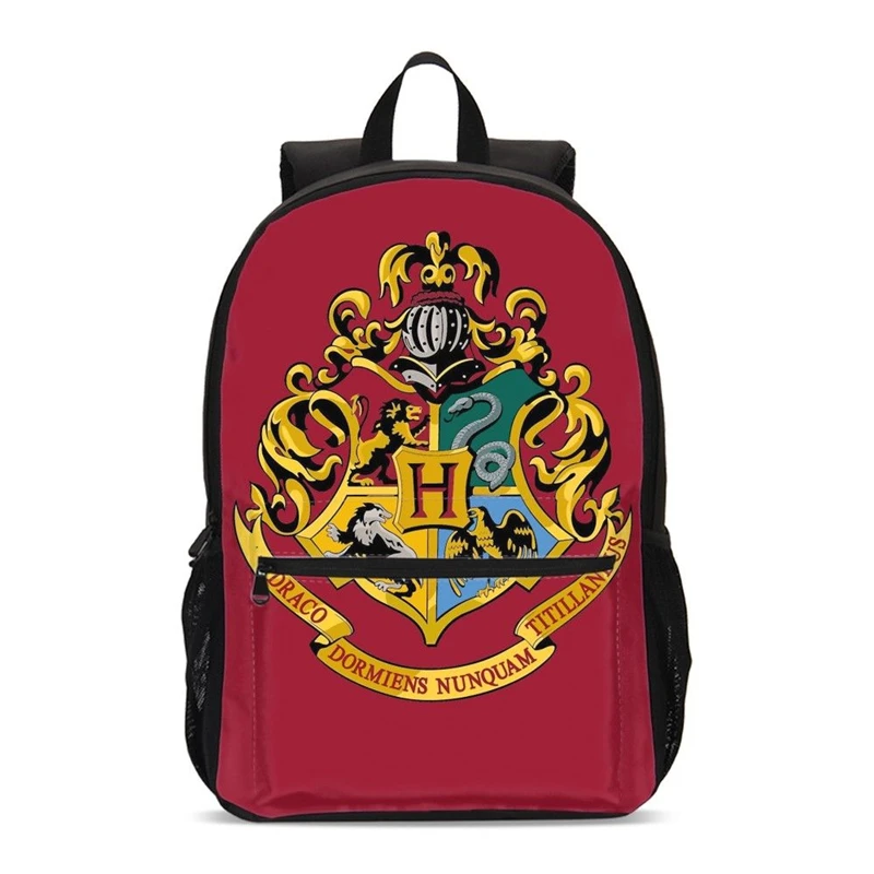 Темно-серый Children Magic Academy Potter Backpacks For Teenager Boys School Bags Girls Larger School Backpack Kids BookBag Laptop Bags - Цвет: Темно-серый