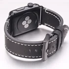Ремешок HENGRC из воловьей кожи для наручных часов, винтажный браслет из натуральной кожи для Apple Watch Band 42 мм 38 мм Series 1 и 2, аксессуары для часов