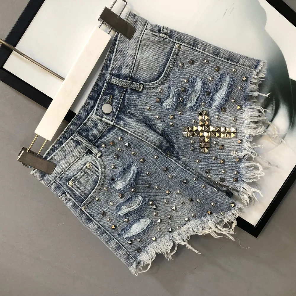 Женские летние джинсовые шорты 2019 винтажные короткие с завышенной талией и