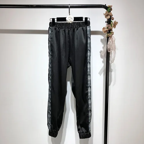 1591 pants Весенняя шапка с принтом в виде серпантина, толстовки с капюшоном, топы+ штаны для бега с эластичной резинкой на талии, спортивные костюмы из двух предметов для девушек и студентов - Цвет: 1591 pants