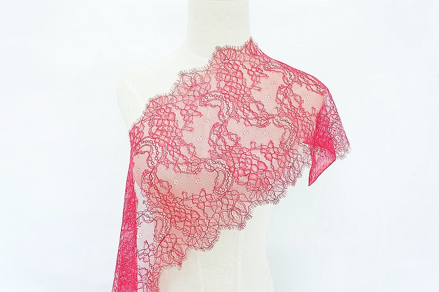 Высококачественная кружевная ткань для ресниц красная 9 м * 0 25 однотонная и