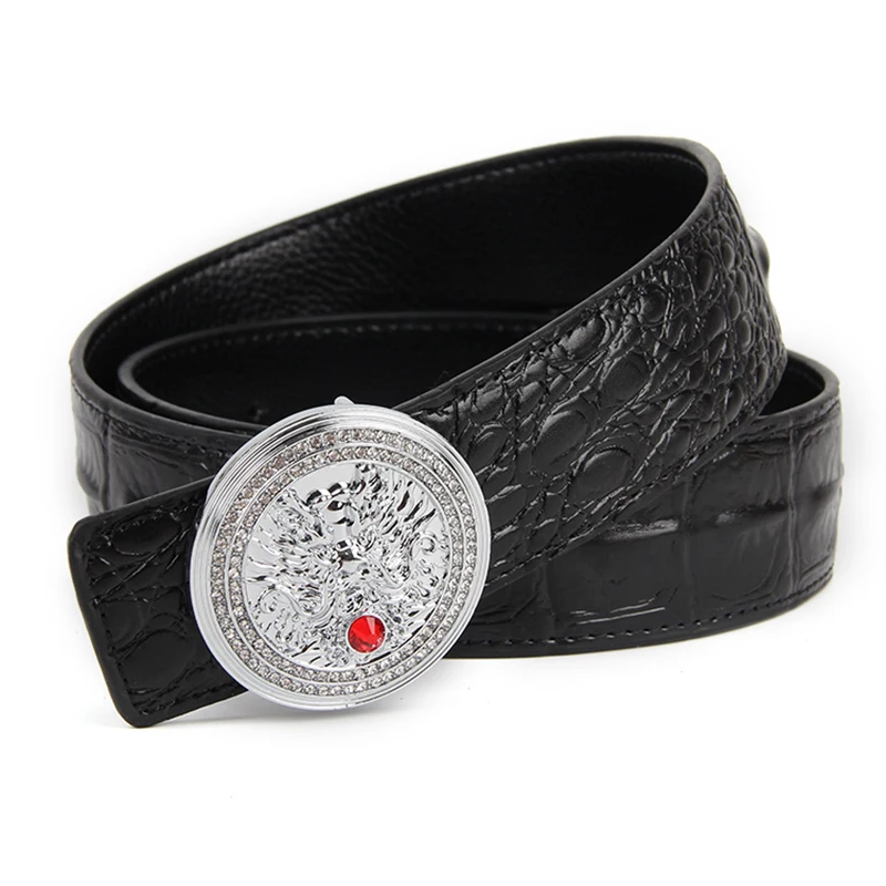 Aburo новые джинсы riem ковбой Классический Крокодил stijlvolle riemen mannen glad gesp taille riem джинсы