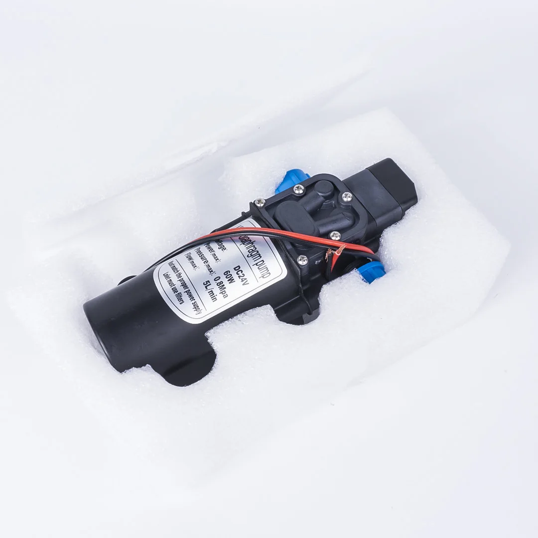 DC 24 V 60 W 130PSI 5L/Min водяной мембранный самовсасывающий насос высокого давления сельскохозяйственный Электрический водяной насос Автомойка спрей