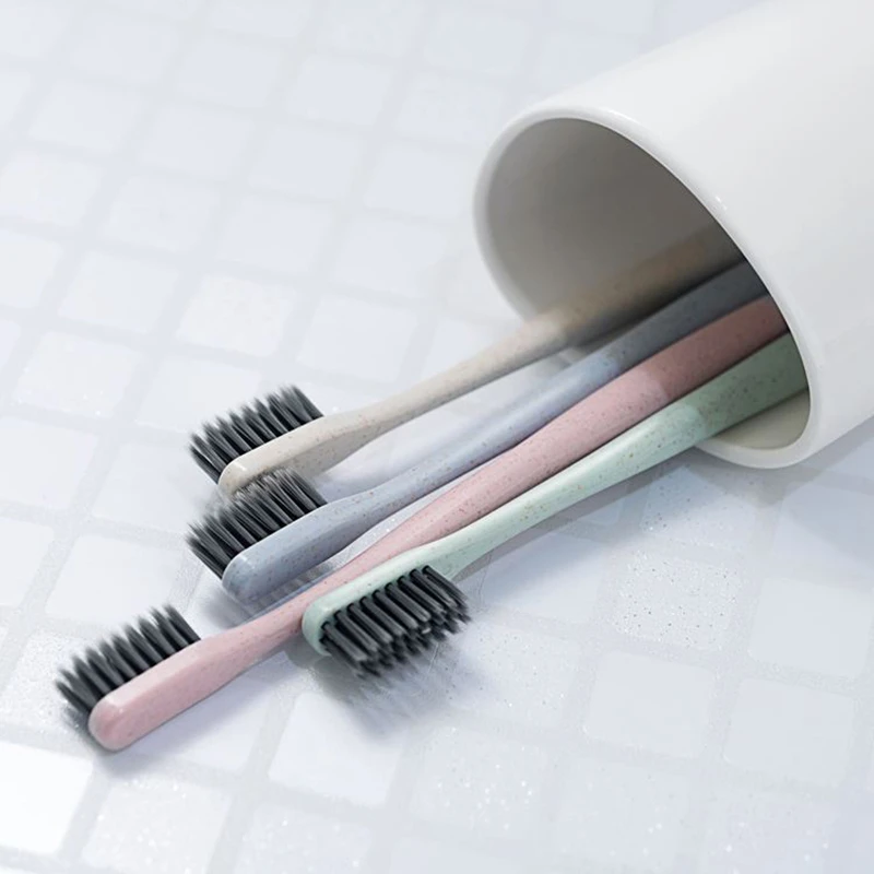 1 шт. зубная щетка с пшеничной соломинкой бамбуковый уголь забота о Здоровье