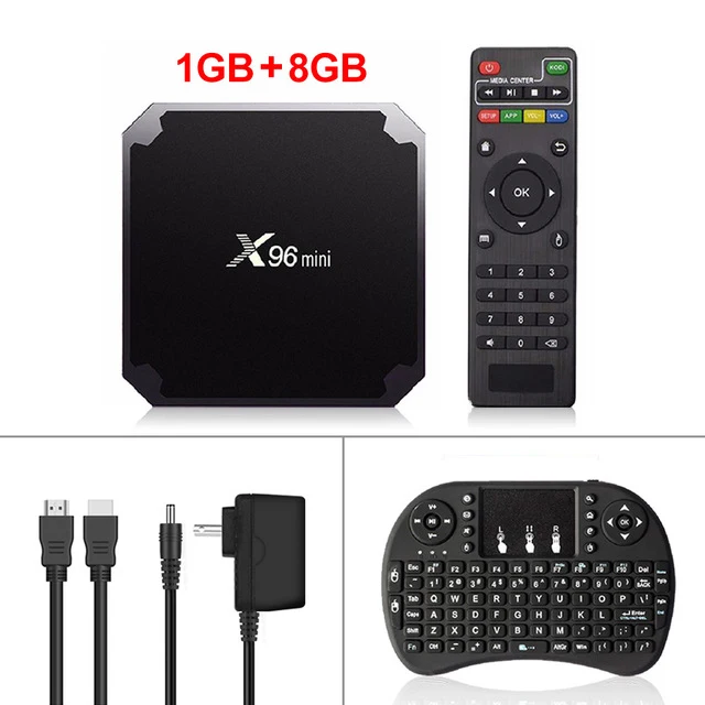 1G 8G with I8 Keybo Android 7,1 ТВ коробка X96 Мини Смарт ТВ коробка 2GB16GB Amlogic S905W 4 ядра 2,4 ГГц Wi-Fi 4K HD медиа-плеер интернет IPTV Set-top BOX - Цвет: 1G 8G with I8 Keybo