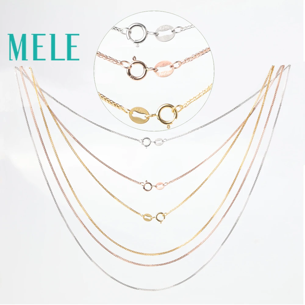 Цепочка MELE из настоящего 18-каратного золота для ювелирных изделий 1 мм