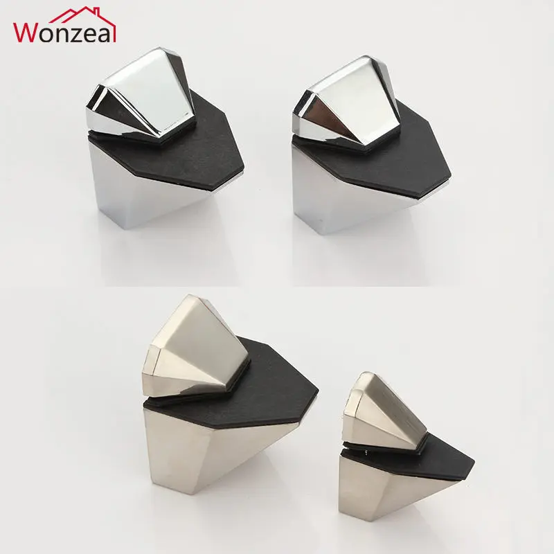 Zinc Alloy Glass Clamps Shelves Support Bracket Clips For 3 to 22mm glass board Tip mouth style Glossy/Satin finished